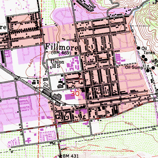 Topographic Map of Church of the Nazarene, CA