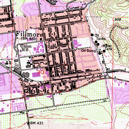 Topographic Map of Citrus Valley Christian Center, CA