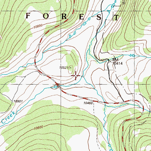 Topographic Map of Rambouillet Creek, CO