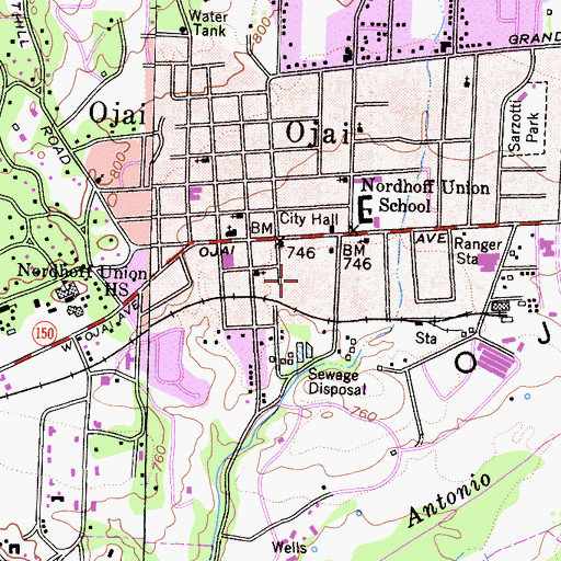 Topographic Map of Libbey Park, CA