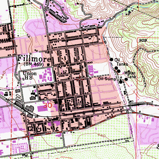 Topographic Map of Maranatha Fellowship Church, CA
