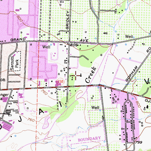 Topographic Map of Our Lady and All Angels Catholic Church, CA