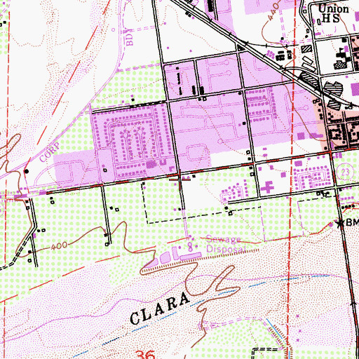 Topographic Map of Saint Francis of Assisi Church, CA