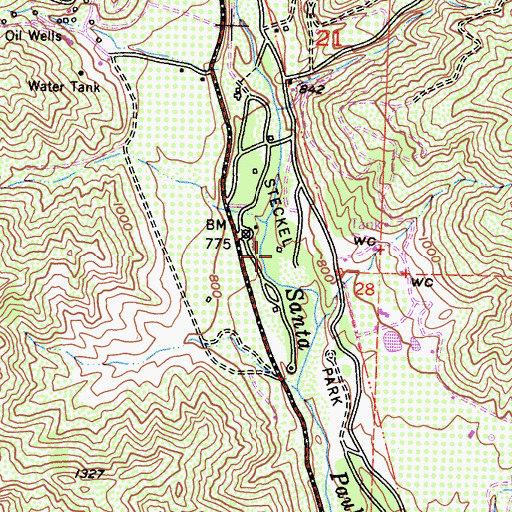 Topographic Map of Teagueville (historical), CA