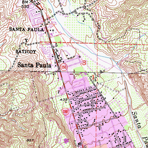 Topographic Map of Bedell Elementary School, CA