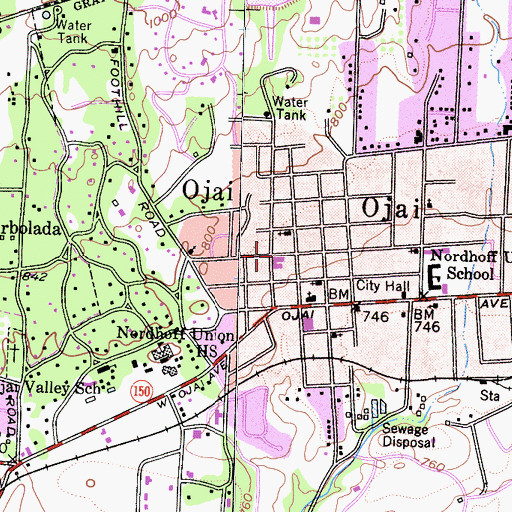 Topographic Map of World University, CA