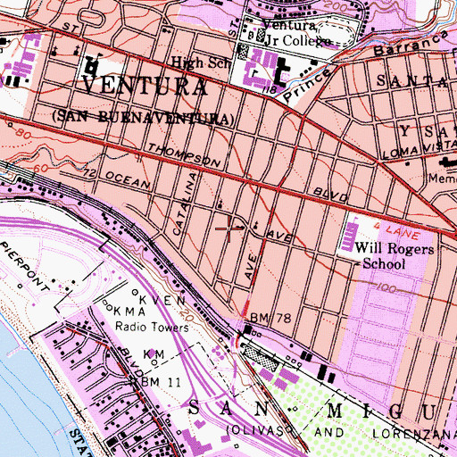 Topographic Map of The Church of Jesus Christ of Latter Day Saints (historical), CA