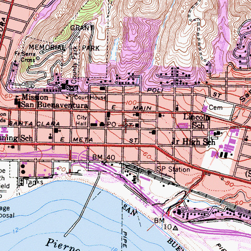 Topographic Map of Horizon Foursquare Church, CA