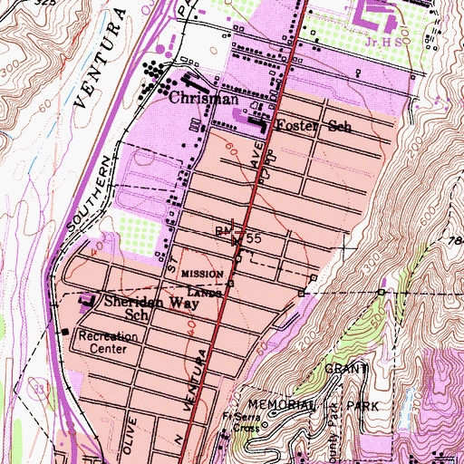 Topographic Map of Iglesia Apostolica, CA