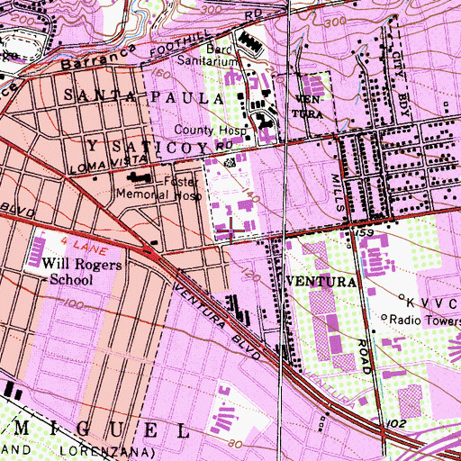 Topographic Map of Our Lady of the Assumption Church, CA