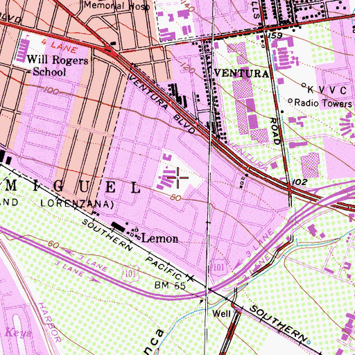Topographic Map of Reynolds Park, CA