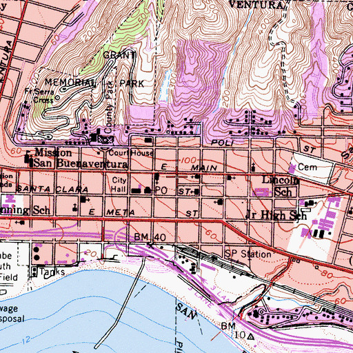 Topographic Map of Apostolic House of Worship, CA
