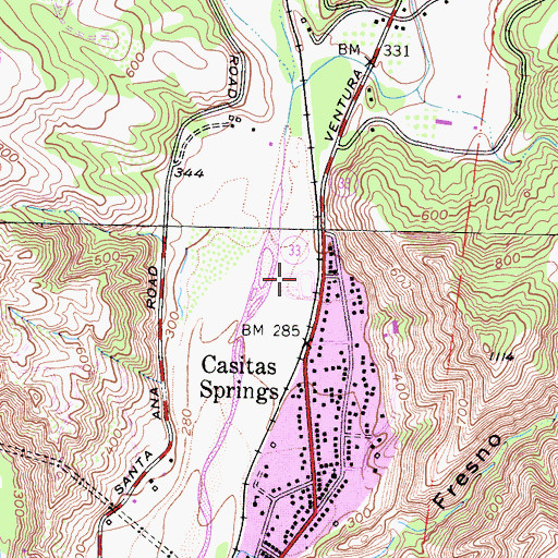 Topographic Map of Arroyo Mobile Home Park, CA