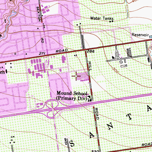 Topographic Map of Balboa Middle School, CA