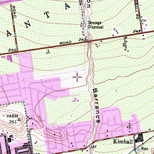 Topographic Map of Bible Fellowship Church, CA