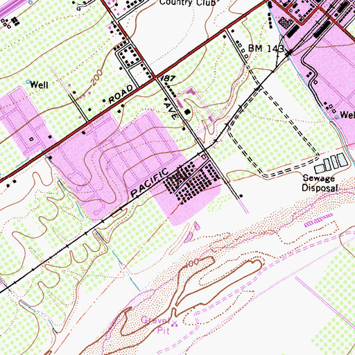 Topographic Map of Cabrillo Village, CA