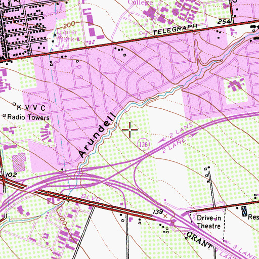 Topographic Map of Camino Real Park, CA