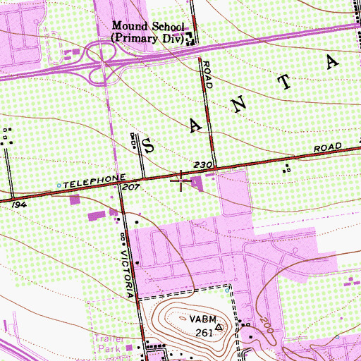 Topographic Map of College Heights Christian School, CA