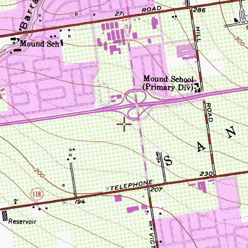 Topographic Map of County Square Linear Park, CA