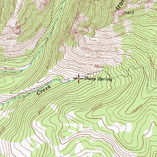 Topographic Map of Sheep Spring, CO
