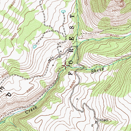 Topographic Map of Sheep Creek, CO