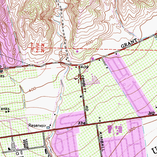 Topographic Map of First Assembly of God Church, CA