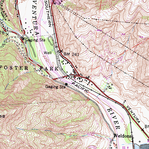 Topographic Map of Foster Park, CA