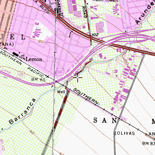 Topographic Map of Friends School, CA