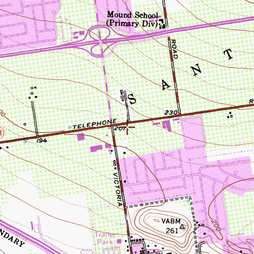Topographic Map of Grace Lutheran Church, CA