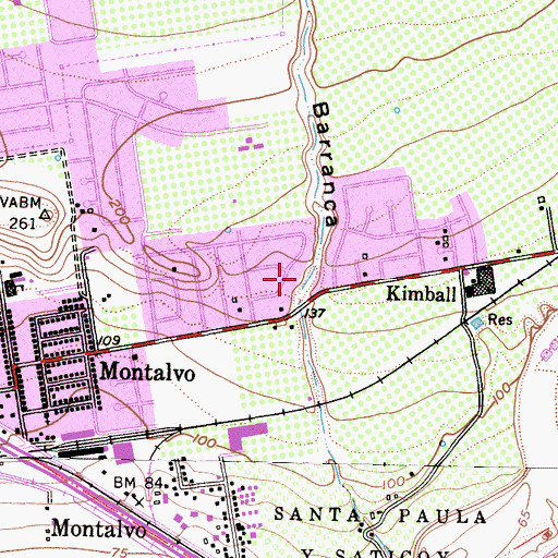 Topographic Map of Harmon Park, CA