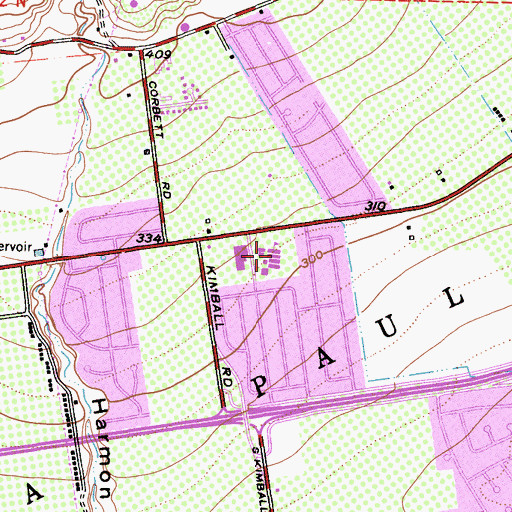 Topographic Map of Juanamaria Elementary School, CA