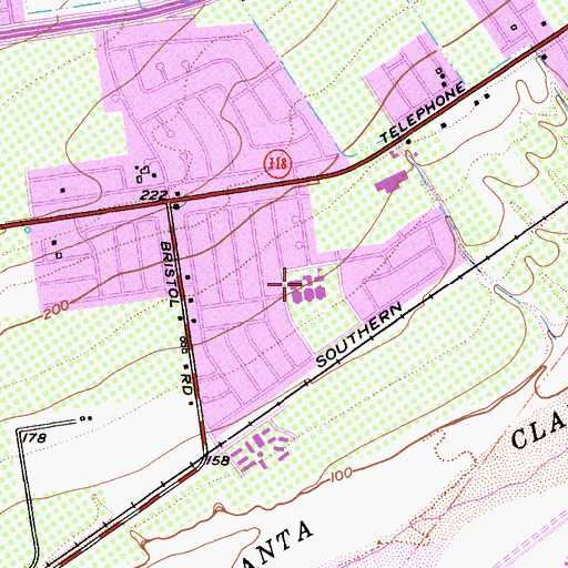 Topographic Map of Junipero Serra Elementary School, CA
