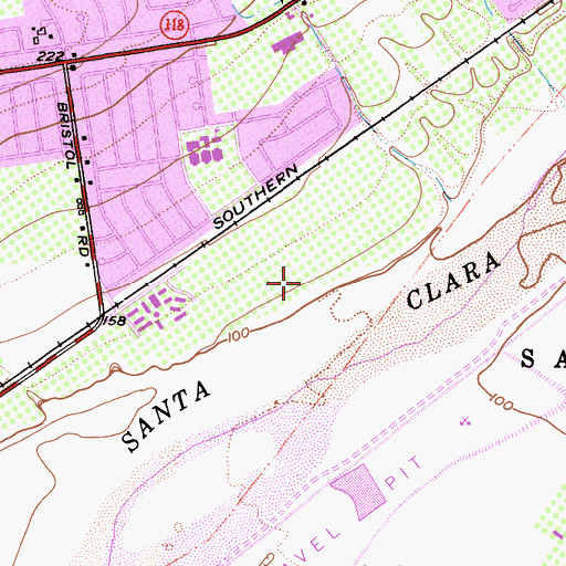 Topographic Map of Northbank Linear Park, CA