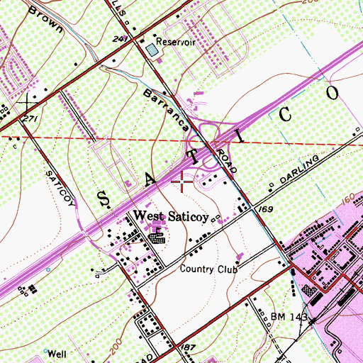 Topographic Map of Sacred Heart Church, CA