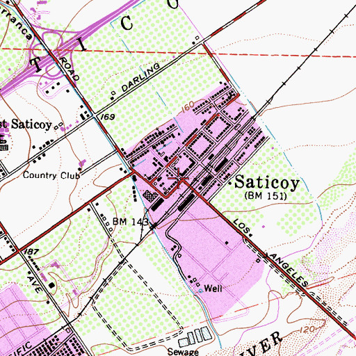Topographic Map of Saticoy Community Center, CA