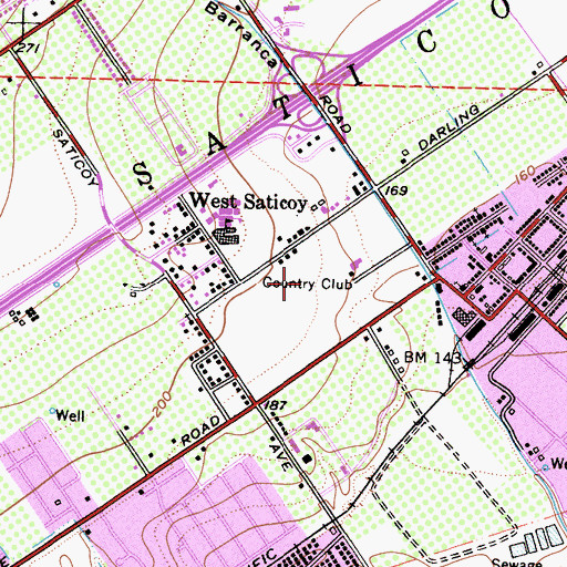 Topographic Map of Saticoy Regional Golf Course, CA