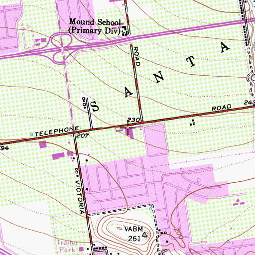 Topographic Map of Seventh Day Adventist Church, CA