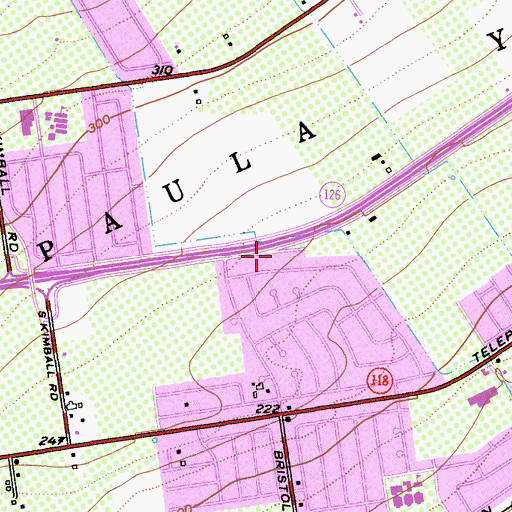 Topographic Map of Ventura Christian Church, CA