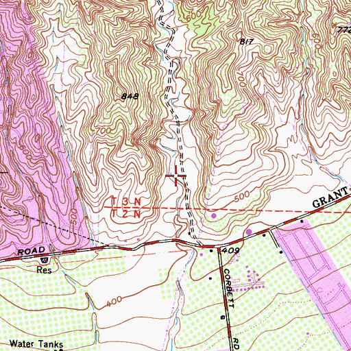 Topographic Map of Ventura Missionary Christian Day School, CA