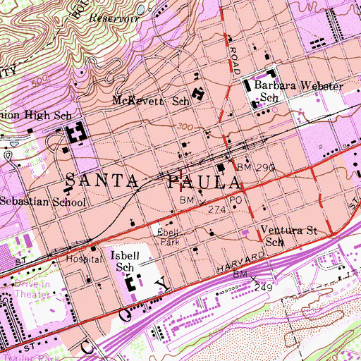 Topographic Map of Asamblea Apostolica, CA