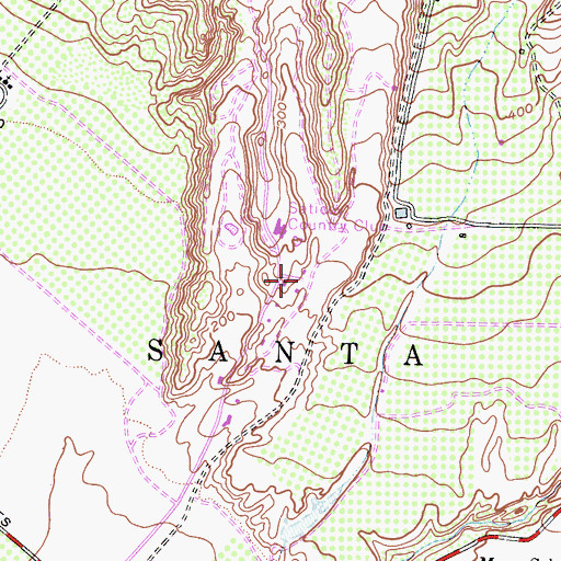 Topographic Map of Cabrillo Racquet Club, CA