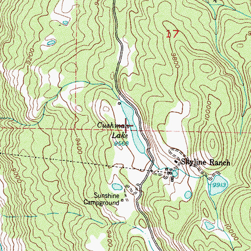 Topographic Map of Cushman Lake, CO