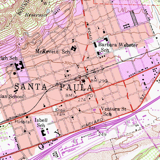 Topographic Map of John Jenkins Christian Academy, CA