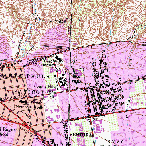 Topographic Map of Loma Vista Elementary School, CA