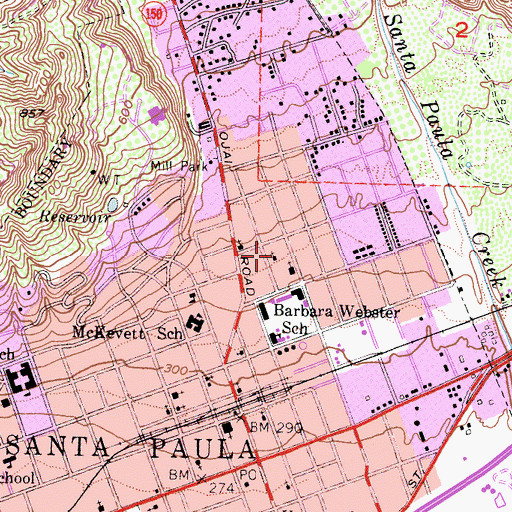 Topographic Map of Our Lady of Guadalupe Church, CA
