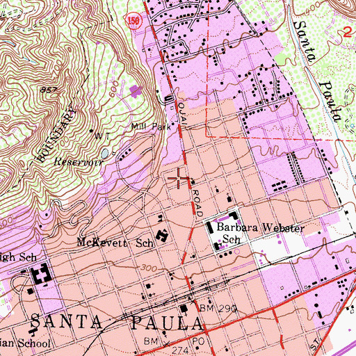 Topographic Map of Pentecostal Church of God, CA