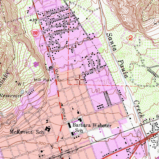 Topographic Map of United Pentecostal Church, CA