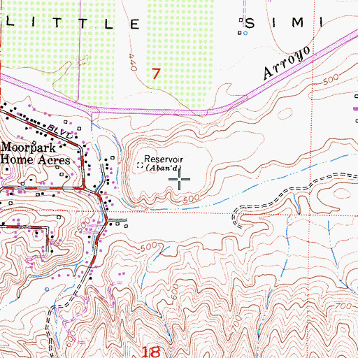 Topographic Map of Arroyo West School, CA