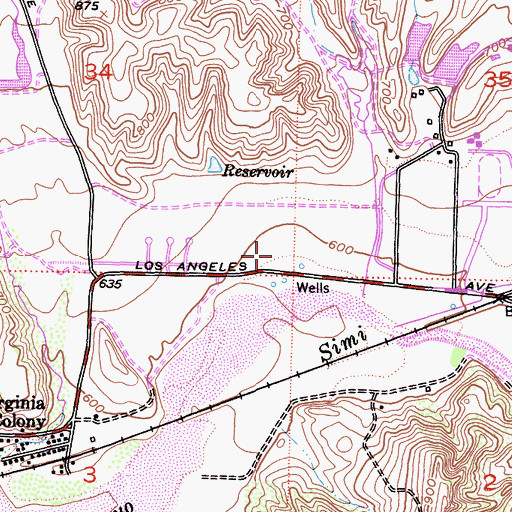 Topographic Map of Campus Park, CA