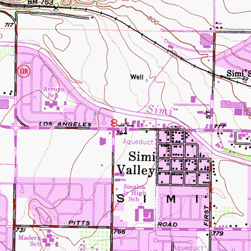 Topographic Map of Regency Plaza Shopping Center, CA